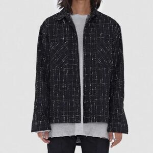 Boneless Black/White Button-down Shirt Size M